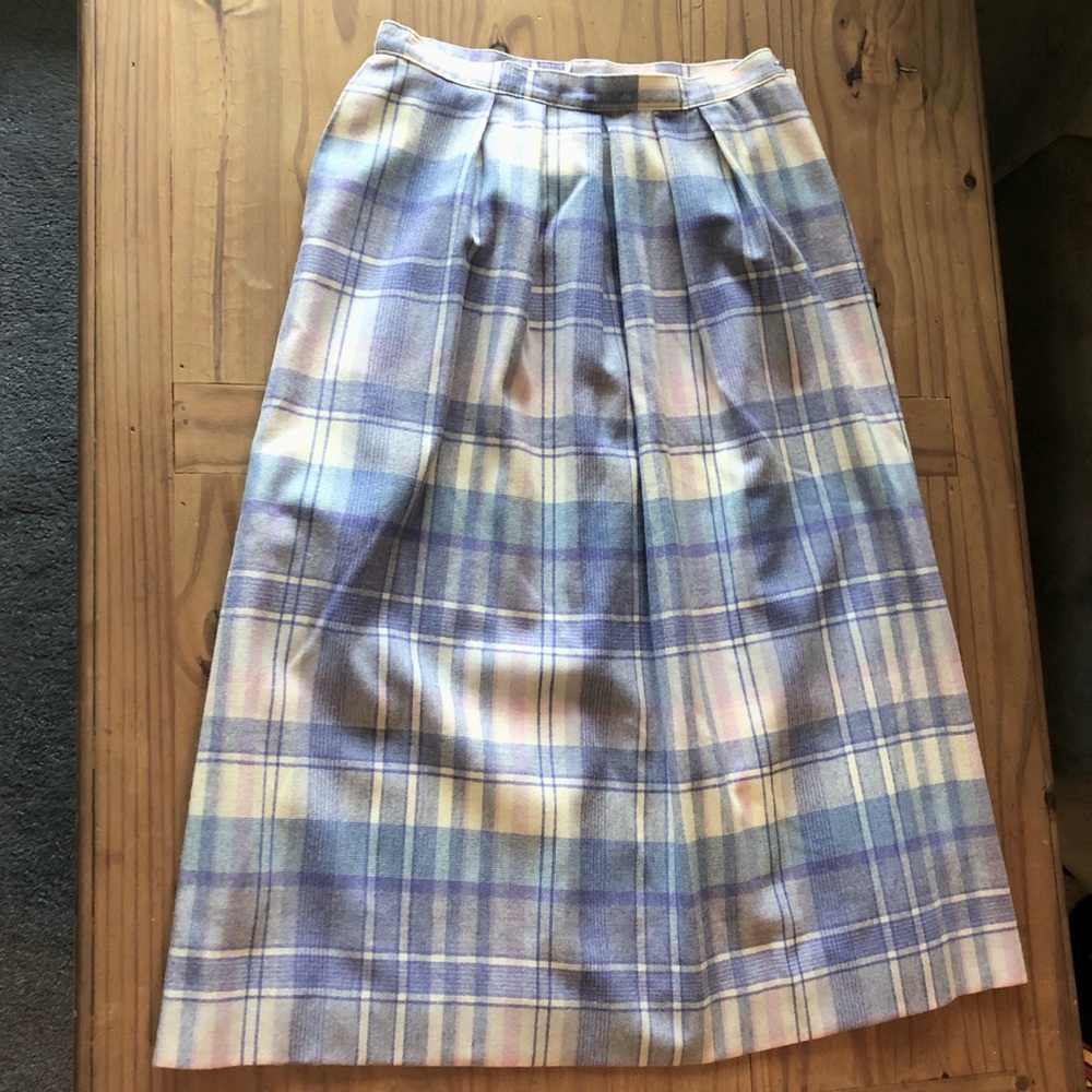Pendleton Lavender Plaid Flannel Skirt